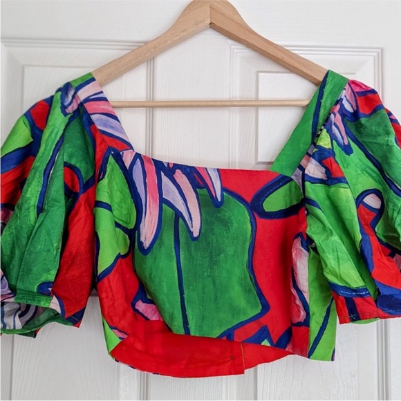 NWOT Farm Rio tropical bunch sleeves matching top and bottom - Picture 5 of 6